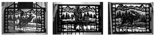 Wildlife Series Cabin Gates by DXF Design #gate #dxfdesign #dxf #dxfiles #plasma #laser #waterjet #cnc #metalart #silhouette