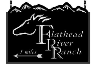 Flathead River Ranch sign, by DXF Design #sign #dxfdesign #dxf #dxfiles #plasma #laser #waterjet #cnc #metalart #silhouette