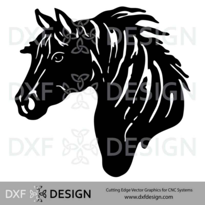 Horse Head DXF File, Silhouette Vector Art for CNC Plasma, Laser or Water Jet Cutting