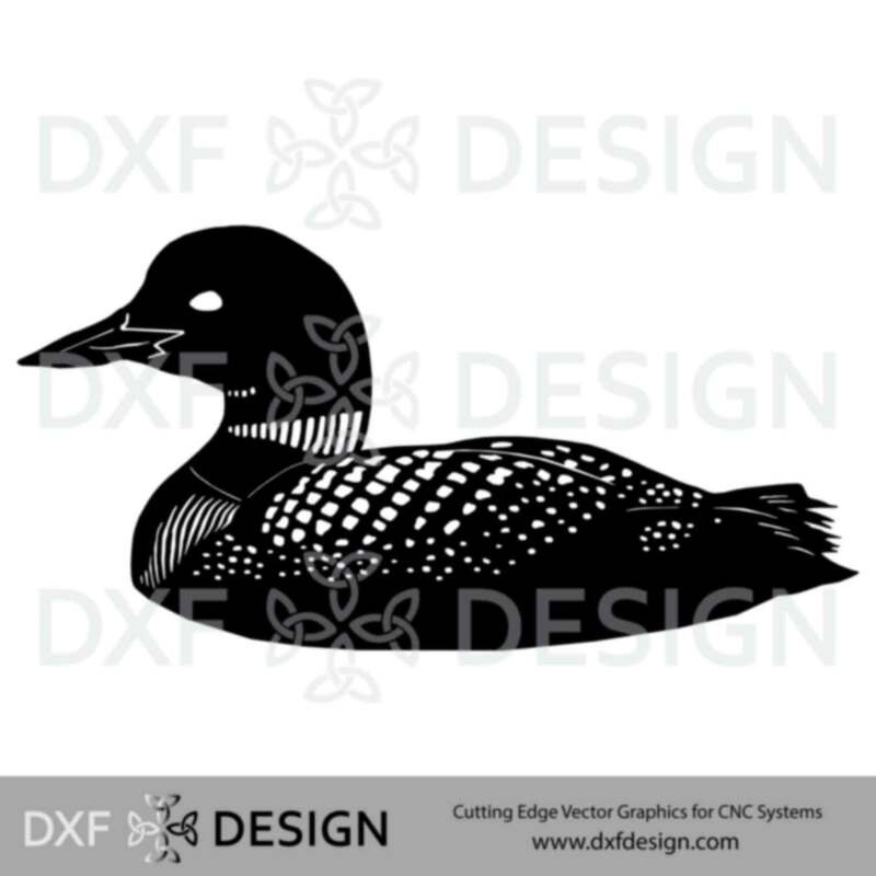 Loon DXF File, Silhouette Vector Art for CNC Plasma, Laser or Water Jet Cutting