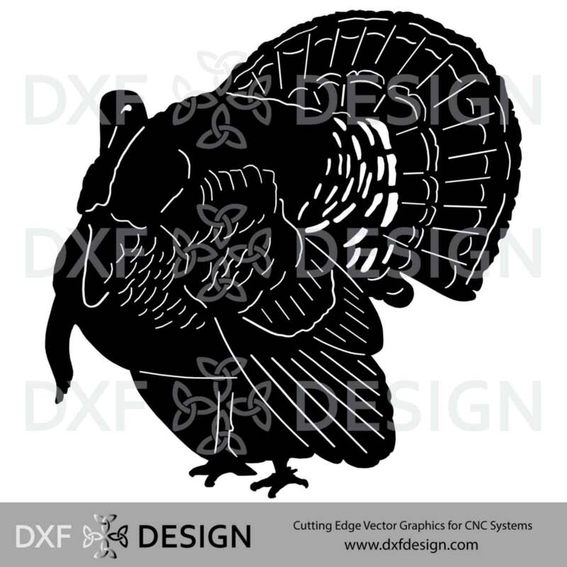 Turkey DXF File, Silhouette Vector Art for CNC Plasma, Laser or Water Jet Cutting