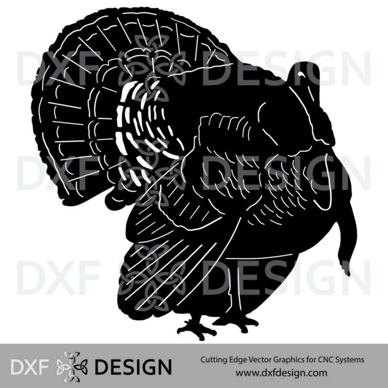 Turkey DXF File, Silhouette Vector Art for CNC Plasma, Laser or Water Jet Cutting